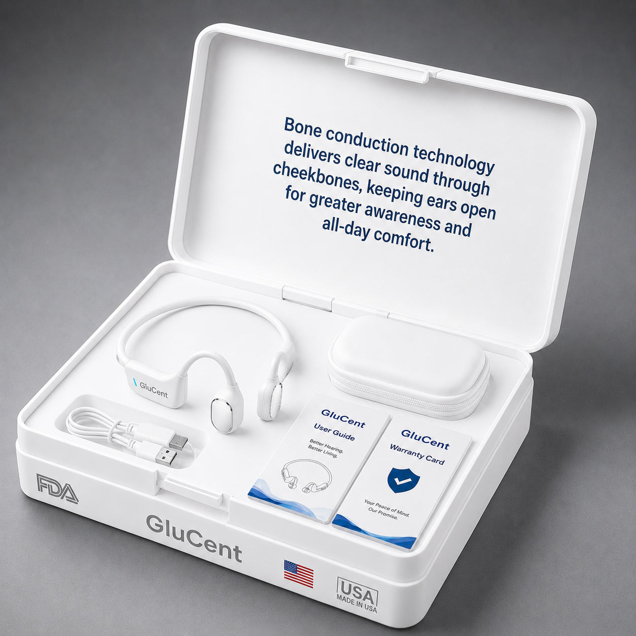 🔥 Final 2 Hours : Only Limited Stock Left🏆GluCent® Bone Conduction Smart Hearing Headphones (Mayo Clinic Recommended)