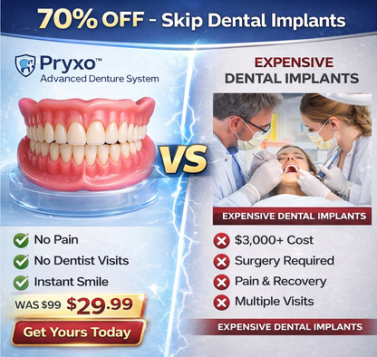 70% off! ⏰Pryxo™ Complete Dentures -- T