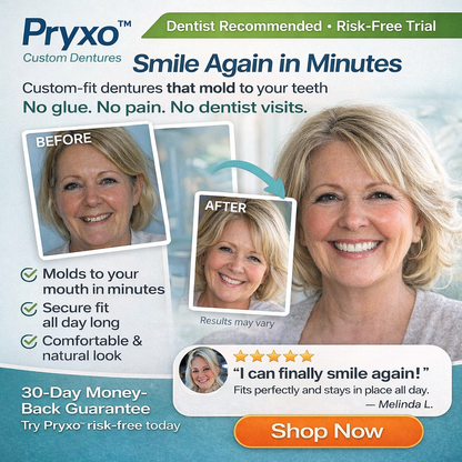 ⏰Ends Today: 70% OFF! Pryxo™ Medical Full Denture with Strong Suctiond Custom-Fit Full Functional Dentures🦷