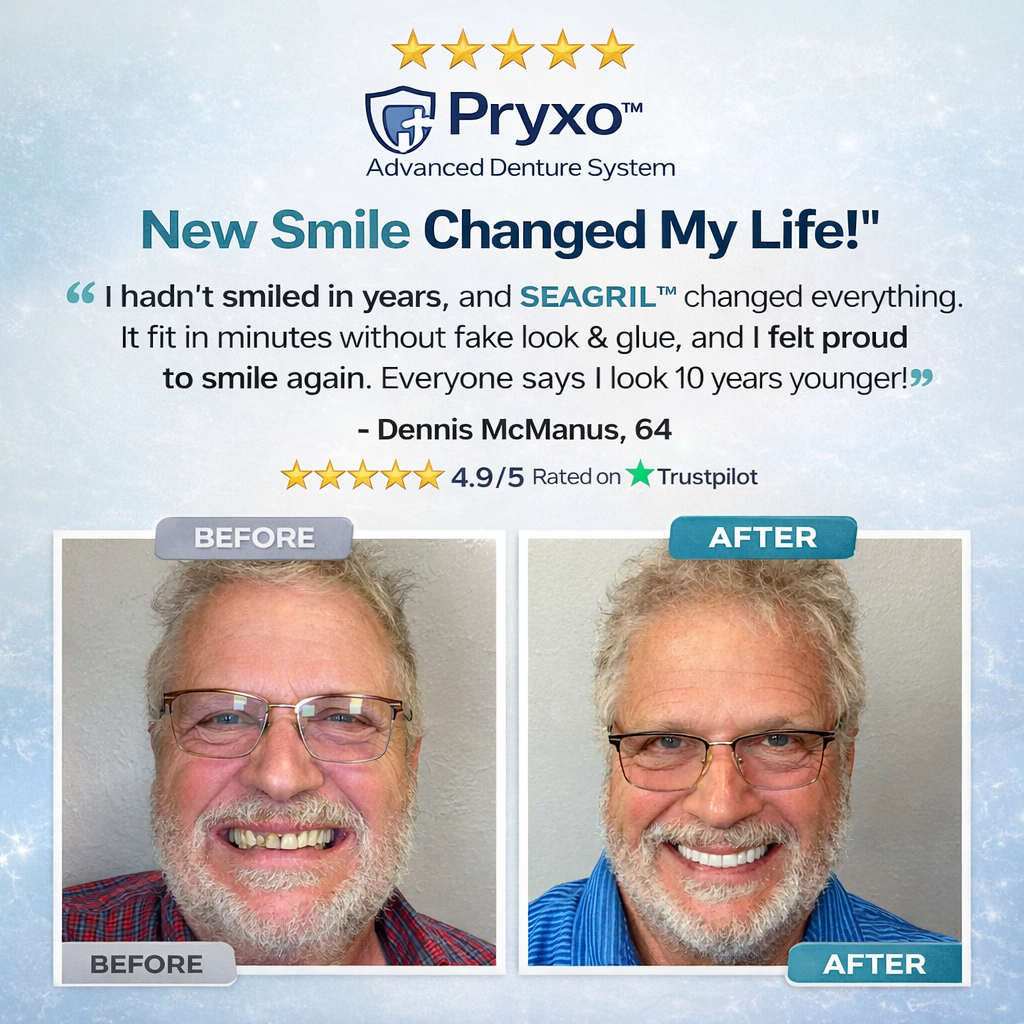 ⏰Ends Today: 70% OFF! Pryxo™ Medical Full Denture with Strong Suctiond Custom-Fit Full Functional Dentures🦷